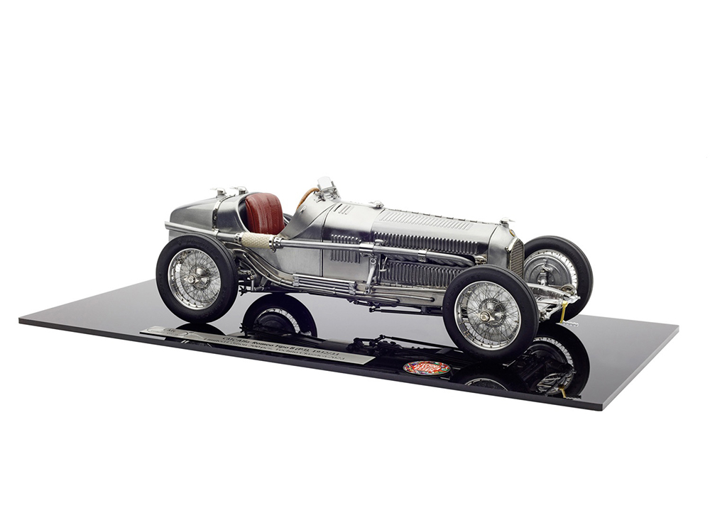 Image of 1932/33 Alfa Romeo Tipo B (P3) Raw Metal Clear Finish "2023 Exclusive Edition" Limited Edition to 600 pieces Worldwide 1/18 Diecast Model Car by CMC