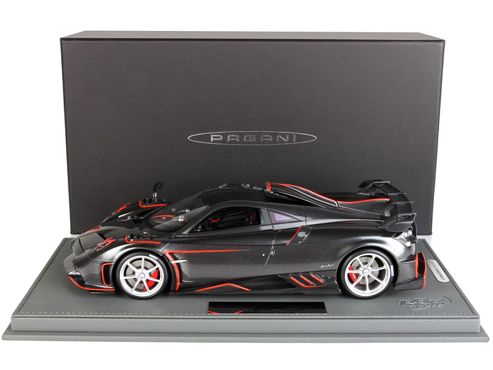 Image of 2020 Pagani Imola Dark Gray Metallic with Carbon Black Top Limited Edition to 200 pieces Worldwide 1/18 Model Car by BBR