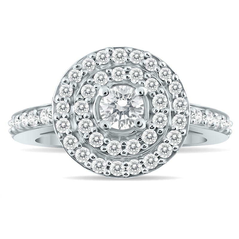 Image of 3/4 Carat TW Diamond Brilliance Ring in 10K White Gold