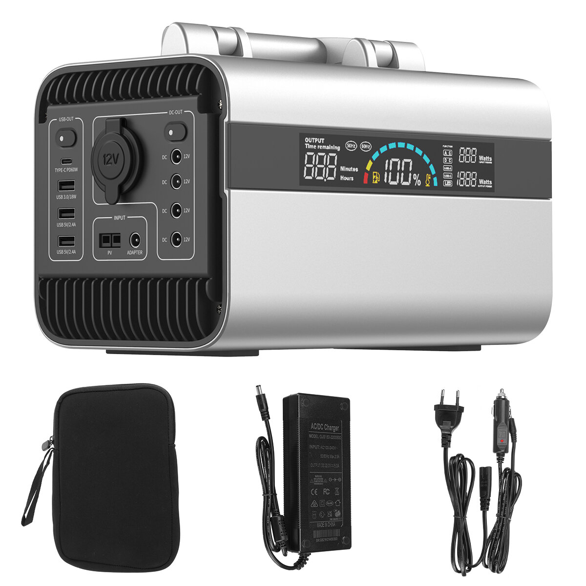 Image of 600W 156000mAh (577Wh) Portable Power Station 220V 50Hz Power Emergency Energy Supply For Camping Travel