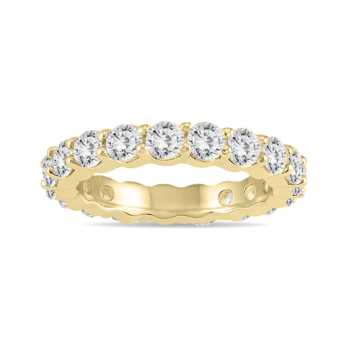 Image of AGS Certified Diamond Eternity Band in 14K Yellow Gold (255 - 3 CTW)