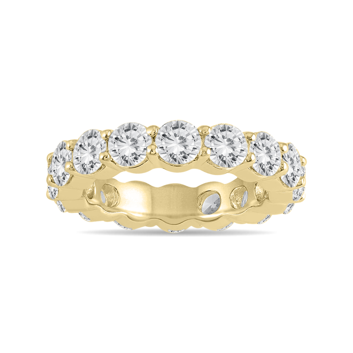 Image of AGS Certified Diamond Eternity Band in 14K Yellow Gold (462 - 561 CTW)