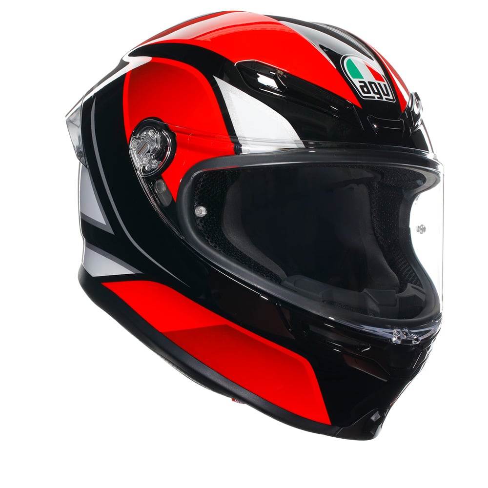 Image of AGV K6 S E2206 Mplk Hyphen Black Red White 008 Full Face Helmet Talla 2XL