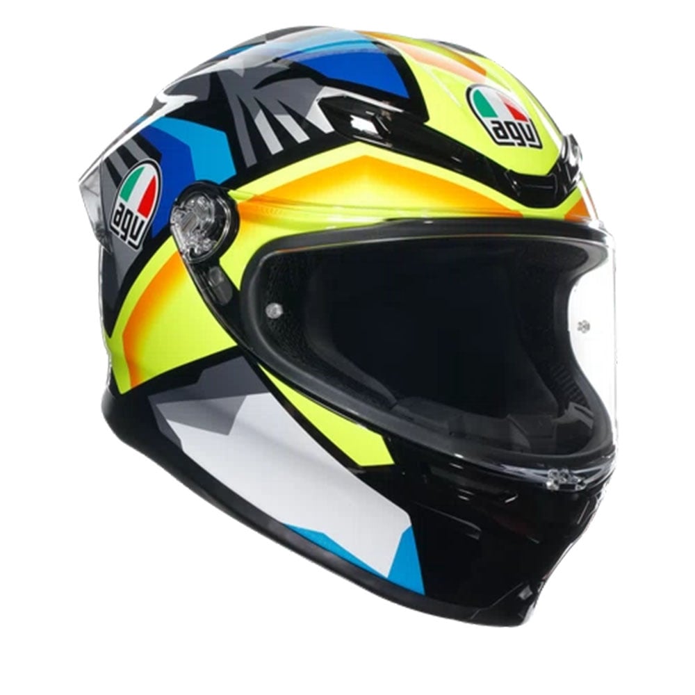 Image of Agv K6 S E2206 Mplk Joan 006 Black Blue Yellow Helmet Size XL EN