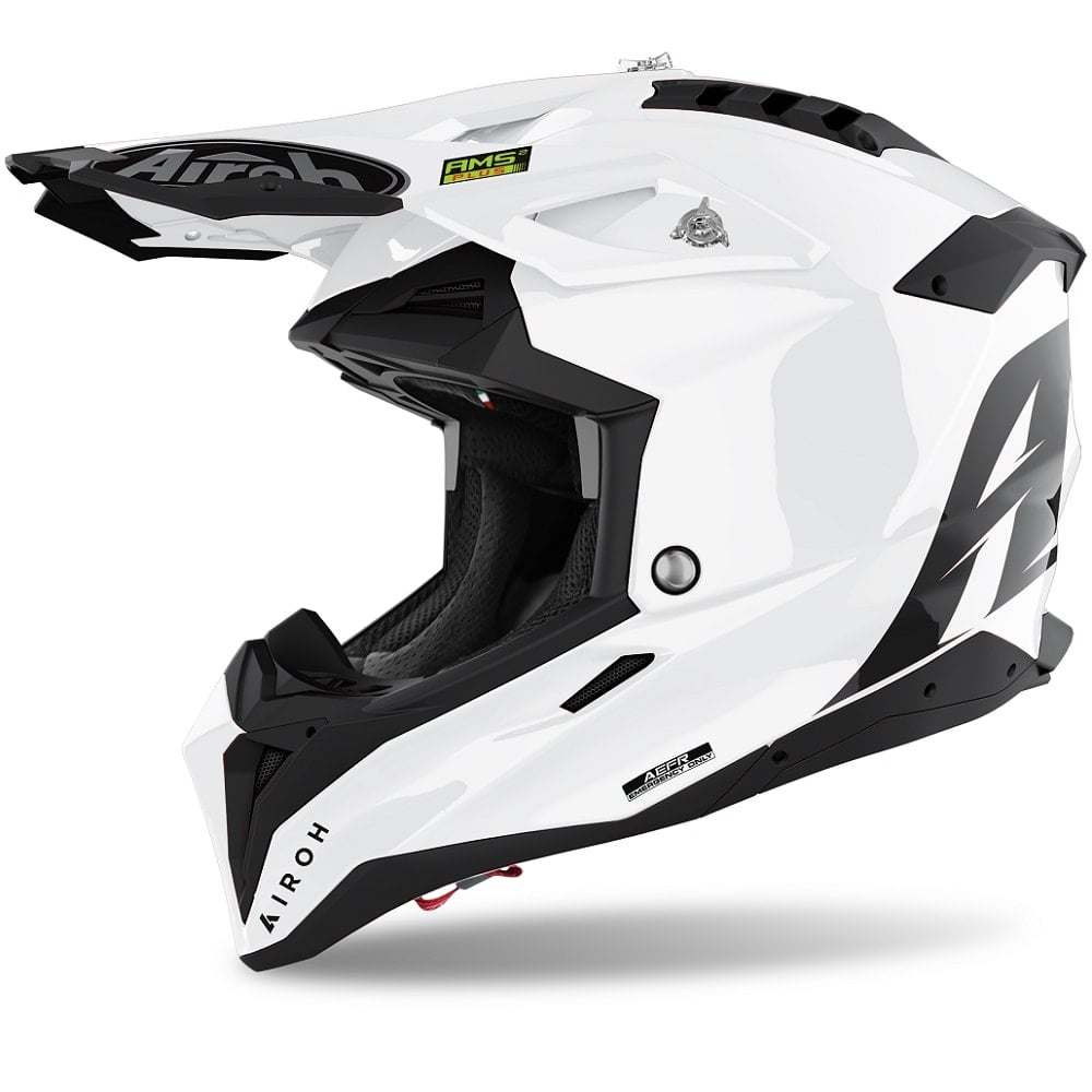 Image of Airoh Aviator 3 Blanc Casque Cross Taille S