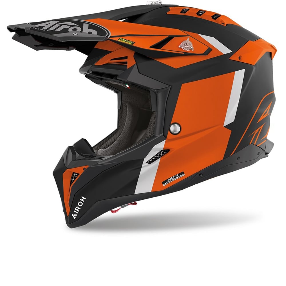 Image of Airoh Aviator 3 Glory Orange Matt Offroad Helmet Size S ID 8029243345046