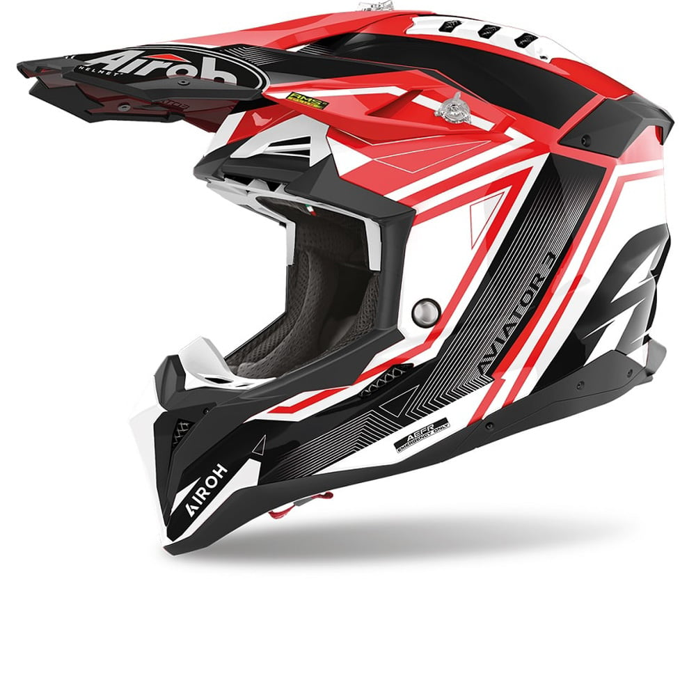 Image of Airoh Aviator 3 League Red Offroad Helmet Size S ID 8029243345329