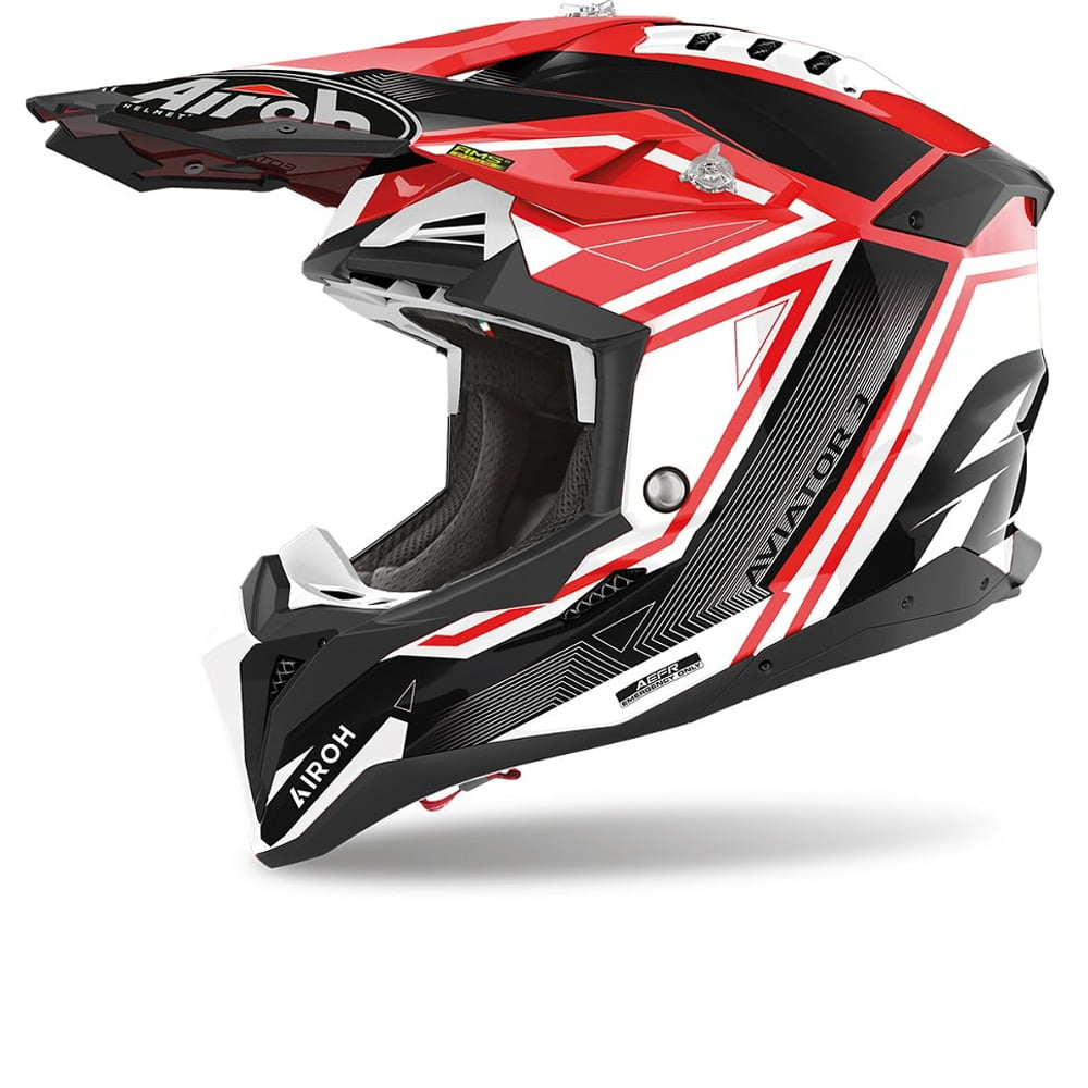 Image of Airoh Aviator 3 League Red Offroad Helmet Size XS EN