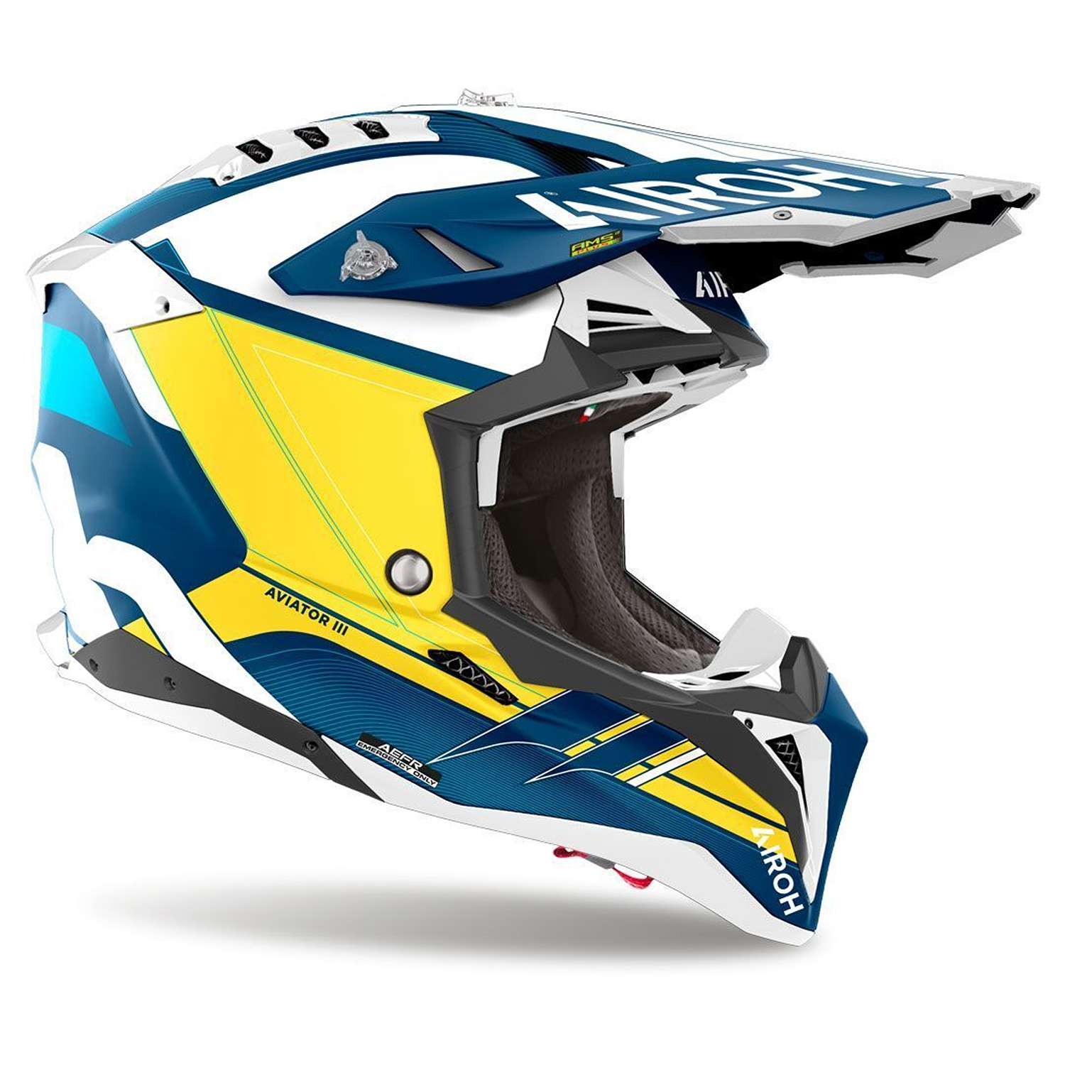 Image of Airoh Aviator 3 Saber Blue Matt Offroad Helmet Taille L