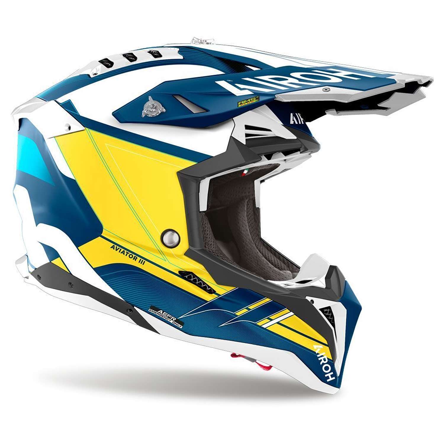 Image of Airoh Aviator 3 Saber Blue Matt Offroad Helmet Talla XL