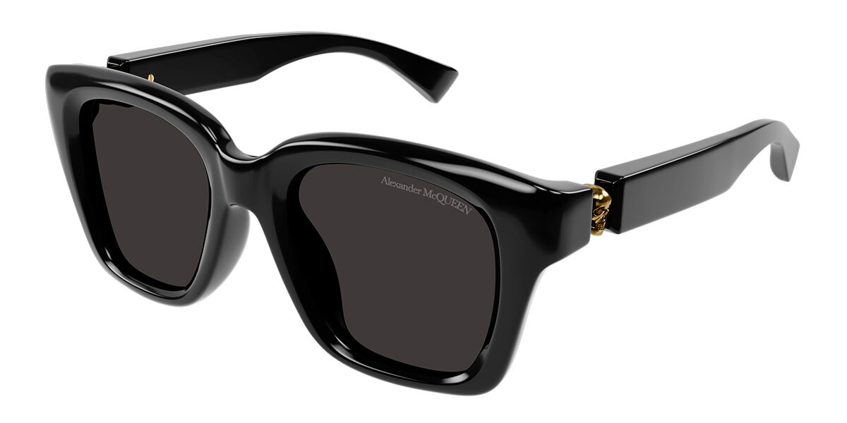 Image of Alexander McQueen AM0432SA Formato Asiático 001 Óculos de Sol Pretos Masculino BRLPT