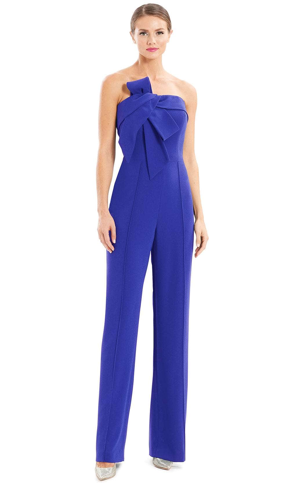 Image of Alexander by Daymor 1678 - Strapless Bow Accent Formal Jumpsuit