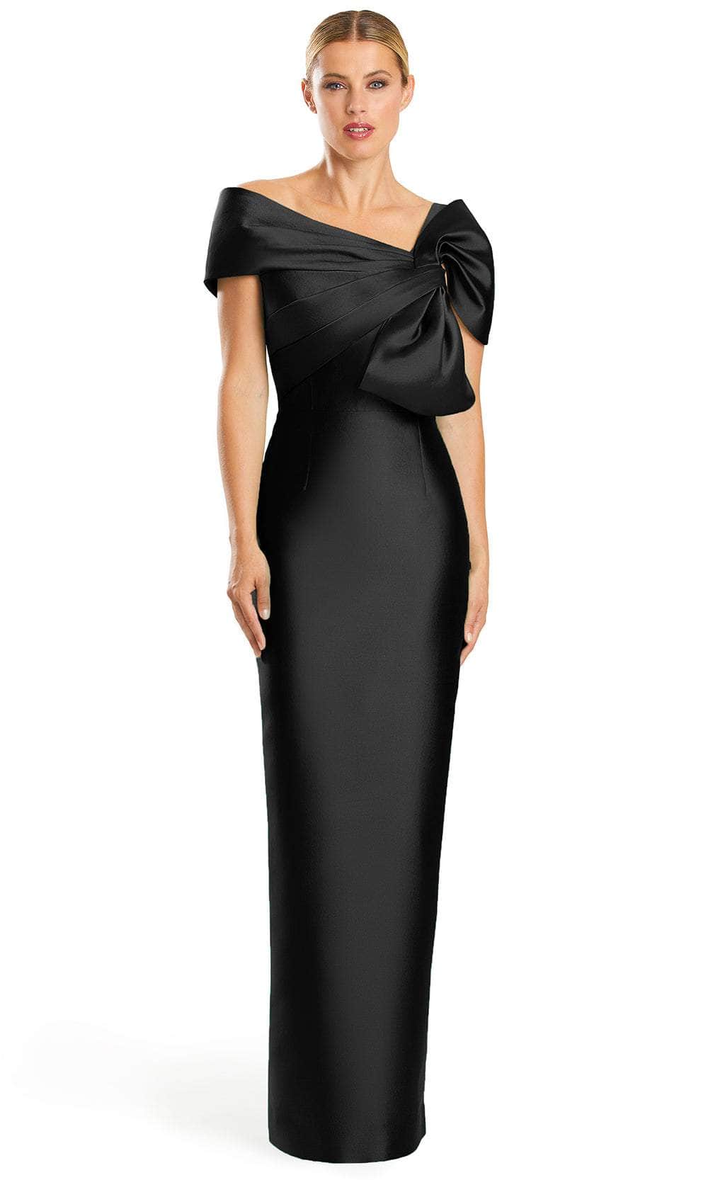 Image of Alexander by Daymor 1885F23 - Off-Shoulder Bow Accented Evening Dress
