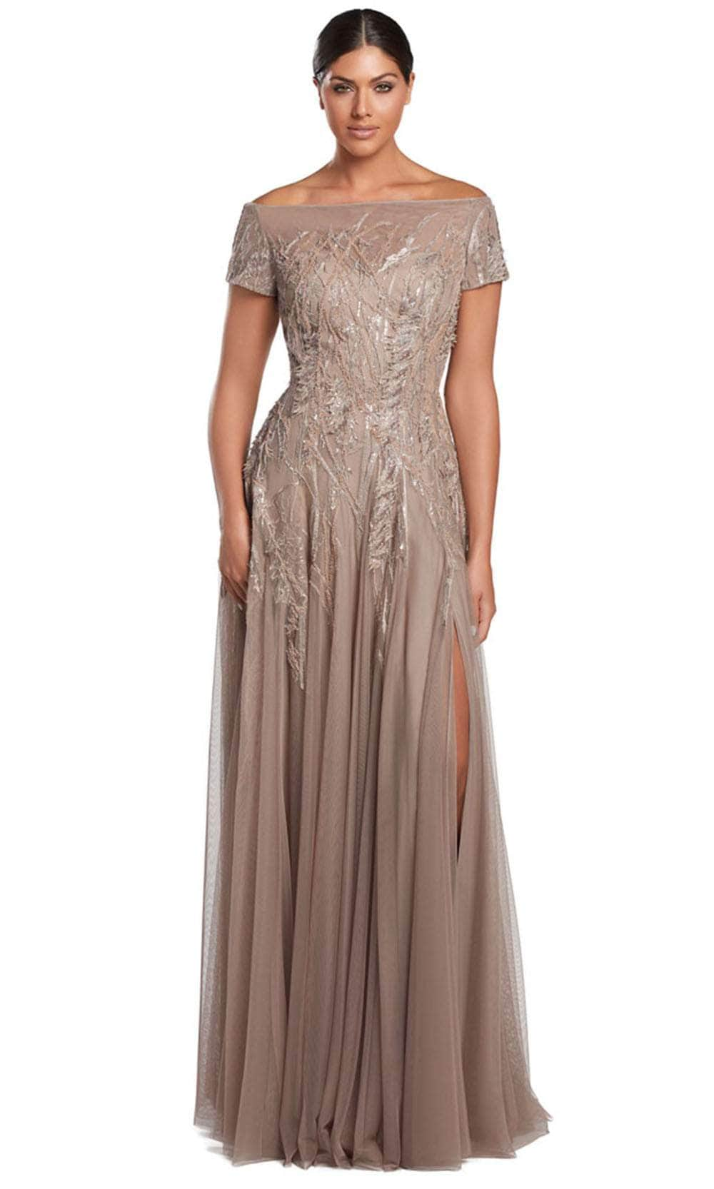 Image of Alexander by Daymor 2051F24 - Embellished Off-Shoulder Evening Gown