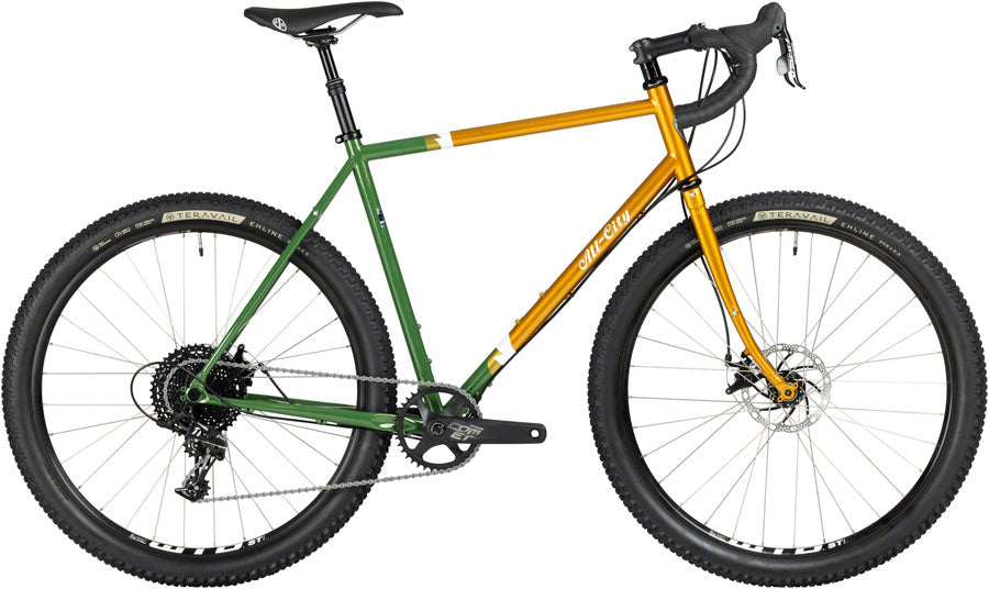 Image of All-City Gorilla Monsoon Apex Bike - Tangerine Evergreen 650b