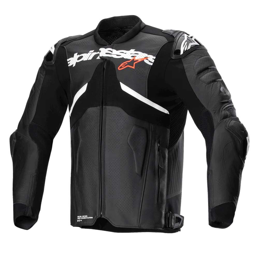 Image of Alpinestars Atem V5 Leather Jacket Black White Size 50 EN