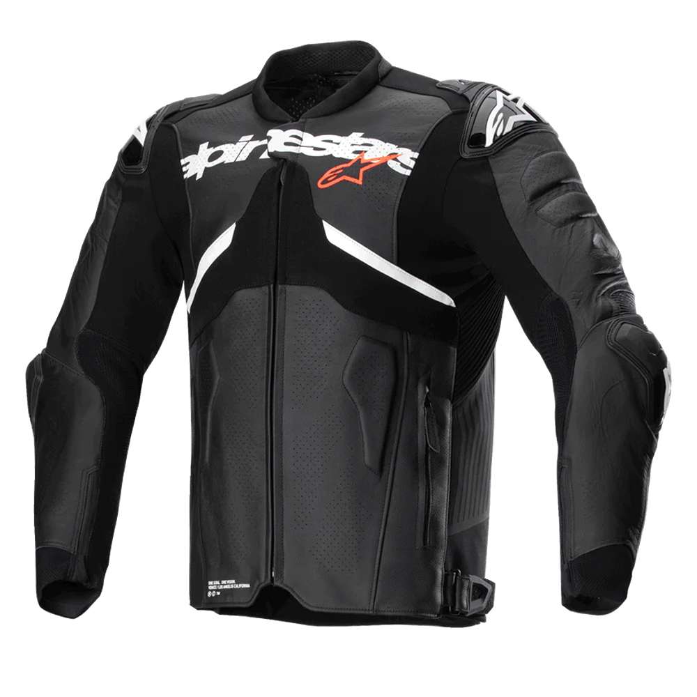 Image of Alpinestars Atem V5 Leather Jacket Black White Size 56 EN