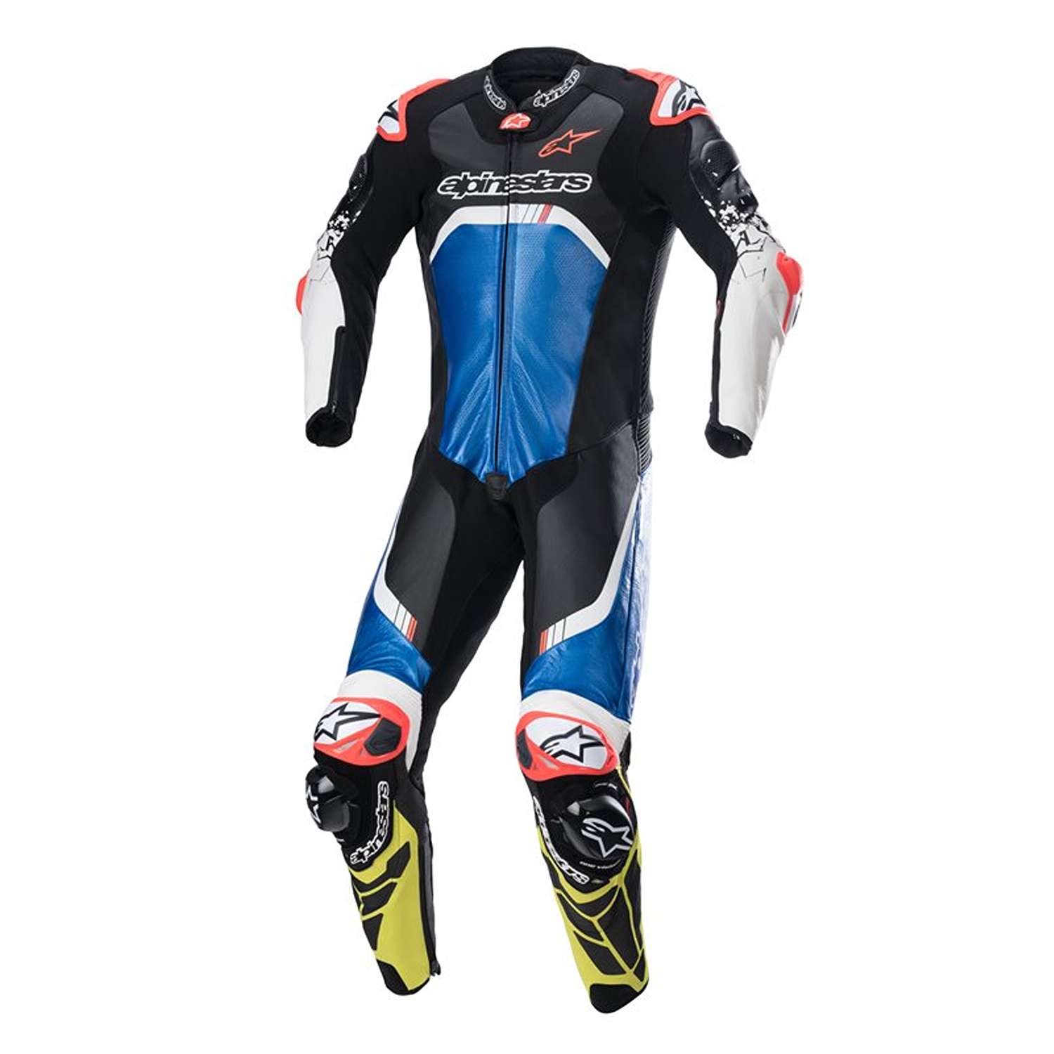 Image of Alpinestars GP Tech V4 Black Blue Yellow Fluo Größe 44