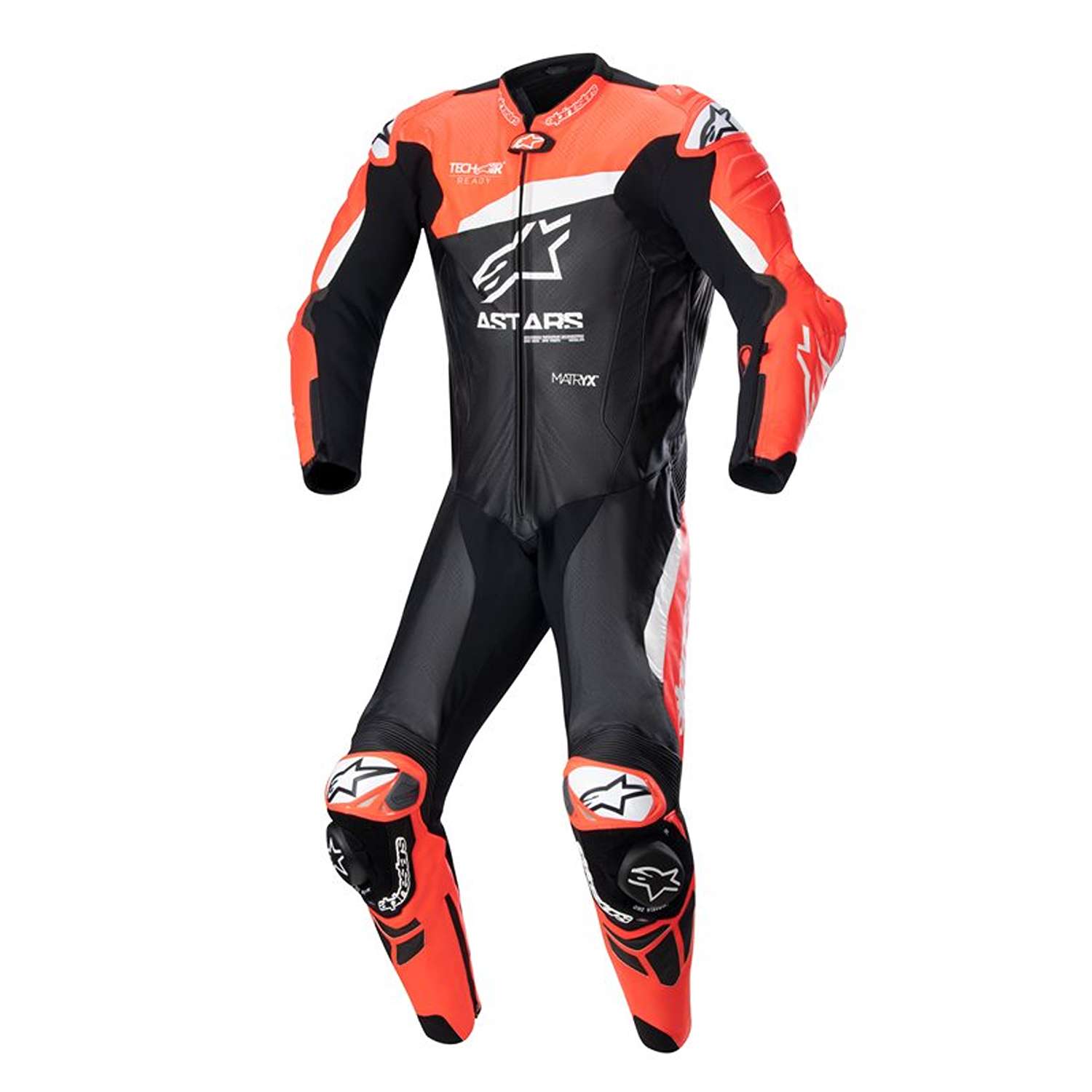 Image of Alpinestars Gp Plus V4 1Pc Leather Suit Black Red Fluo White Size 58 ID 8059347160153
