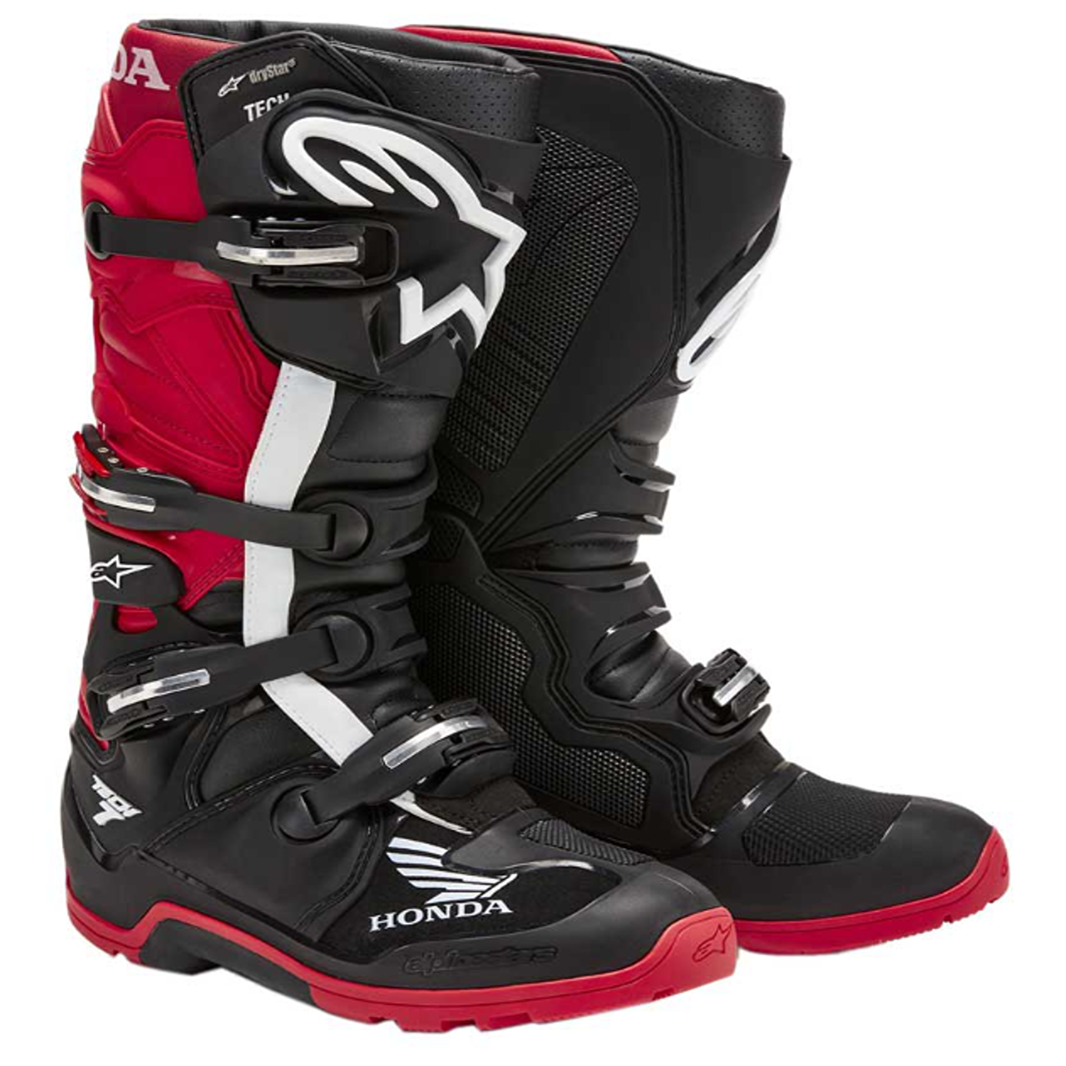 Image of Alpinestars Honda Tech 7 Enduro Drystar Boots Black Bright Red Größe US 11