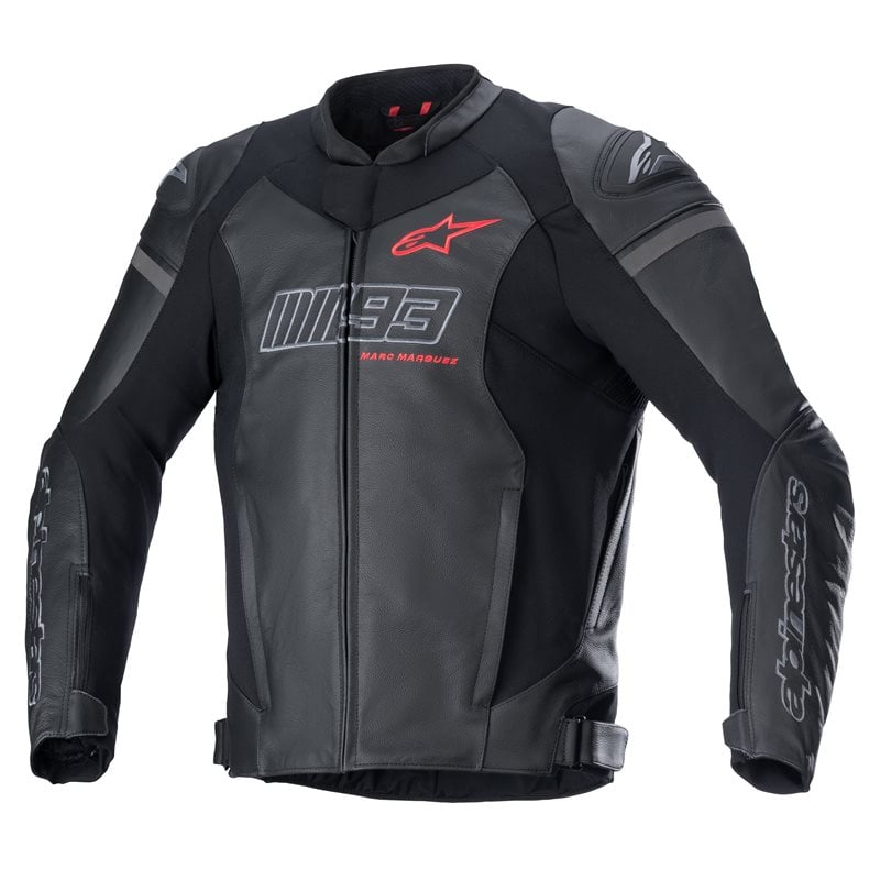 Image of Alpinestars MM93 Track Leather Jacket Black Bright Red Talla 54