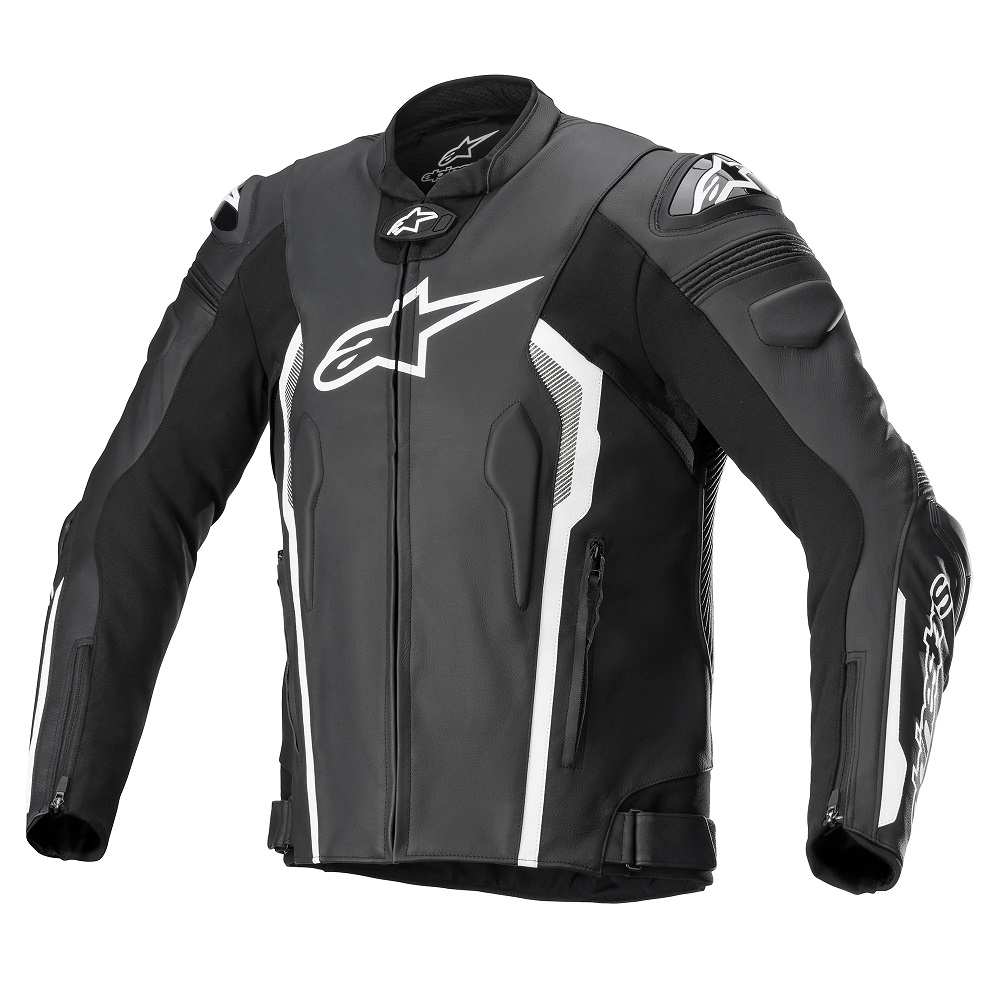 Image of Alpinestars Missile V2 Leather Jacket Black White Size 54 ID 8059175906091