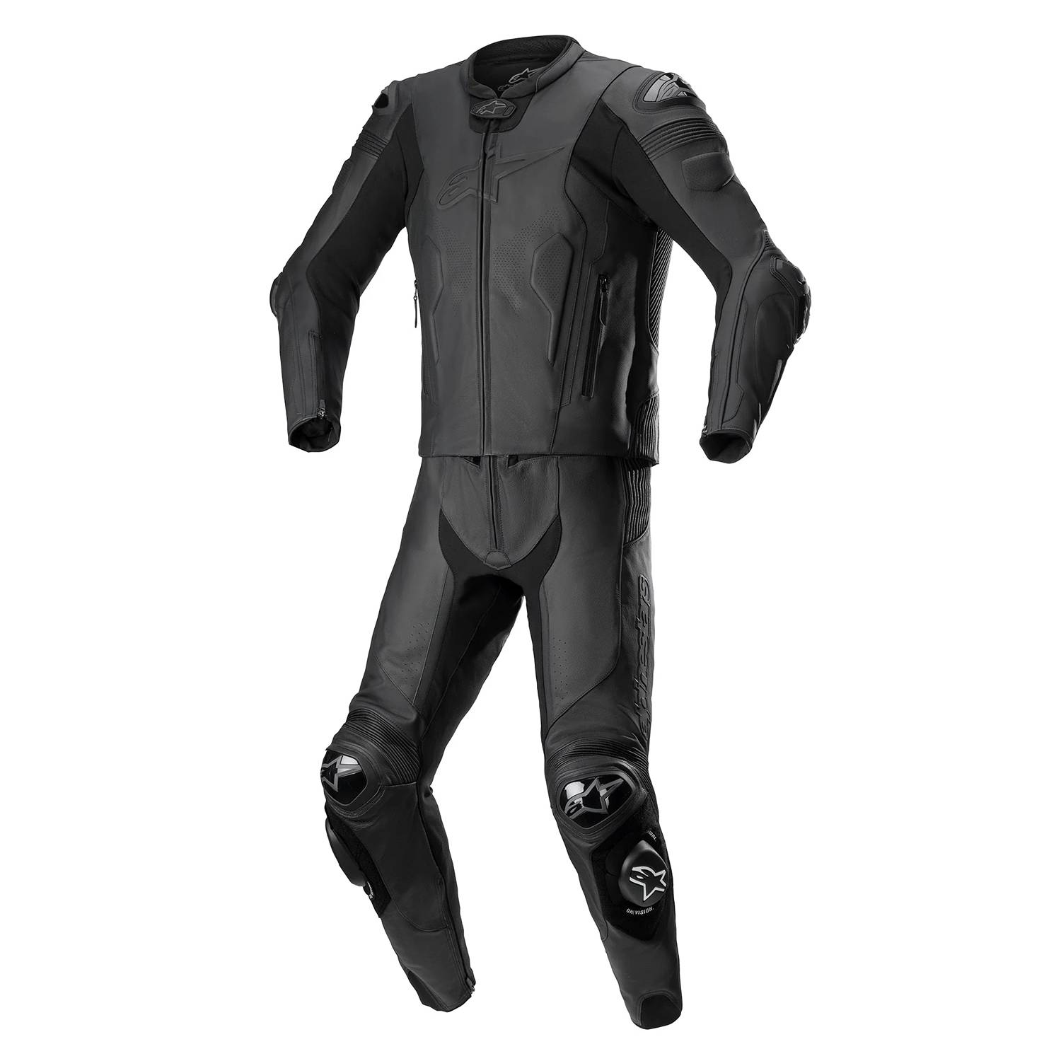 Image of Alpinestars Missile V2 Leather Suit 2 Pc Black Black Taille 58