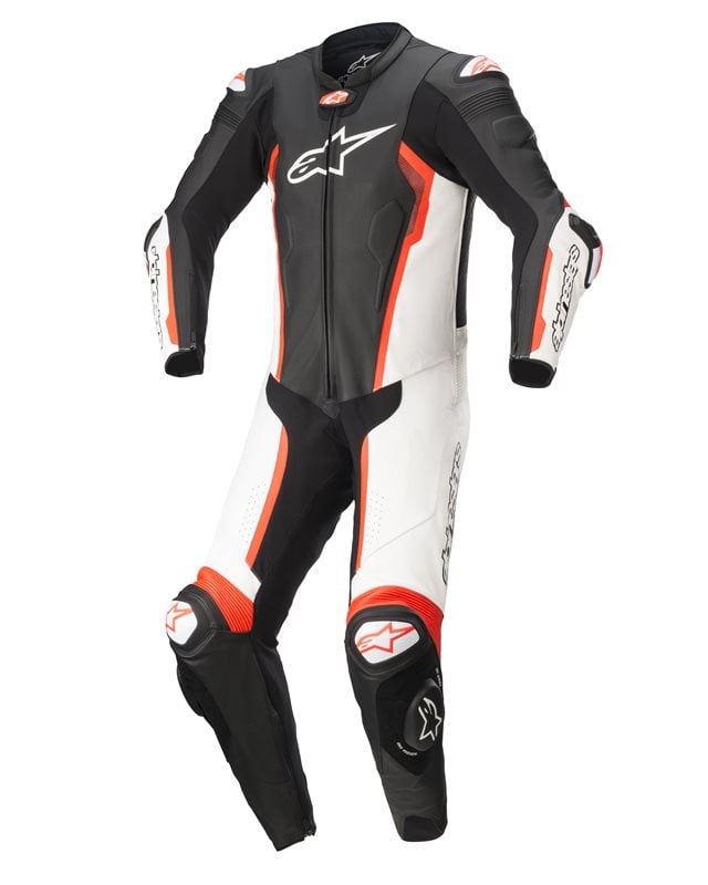 Image of Alpinestars Missile V2 Schwarz Weiß Rot Fluo 1-Teiler Kombi Größe 60