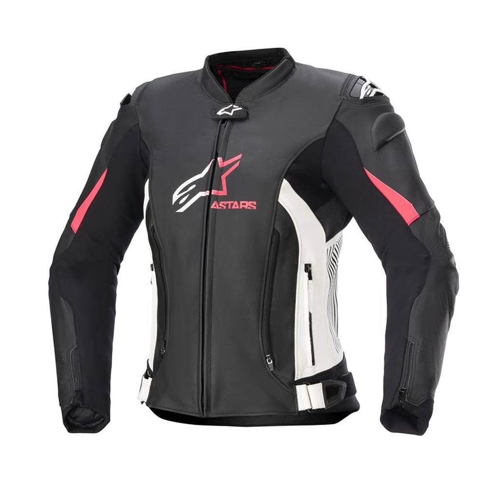 Image of Alpinestars Stella GP Plus V4 Leather Jacket Black White Diva Pink Größe 38