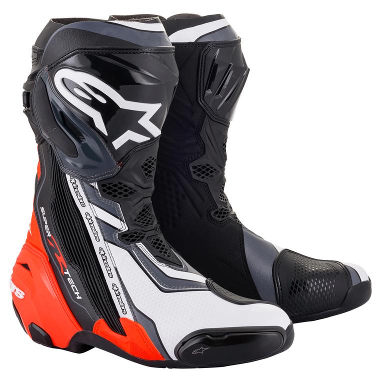 Image of Alpinestars Supertech R Black Red Fluo White Gray Talla 46