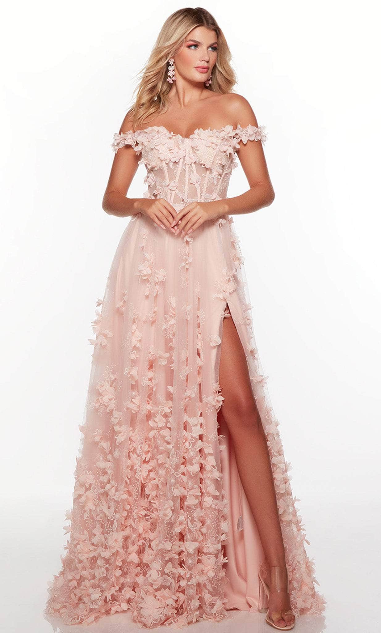 Image of Alyce Paris 61308 - Floral Plus Size Prom Dress