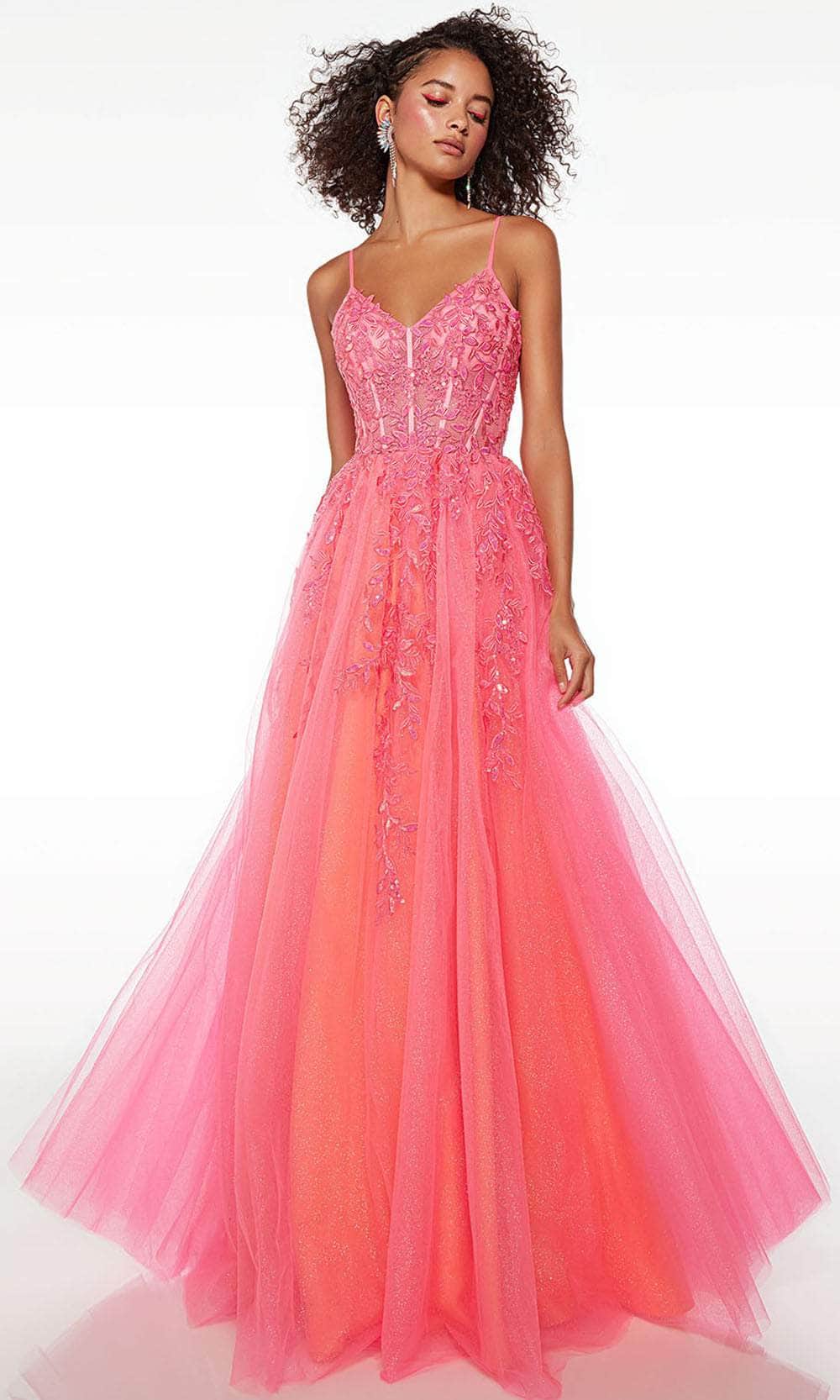 Image of Alyce Paris 61514 - Sleeveless Embroidered V-Neck Prom Dress