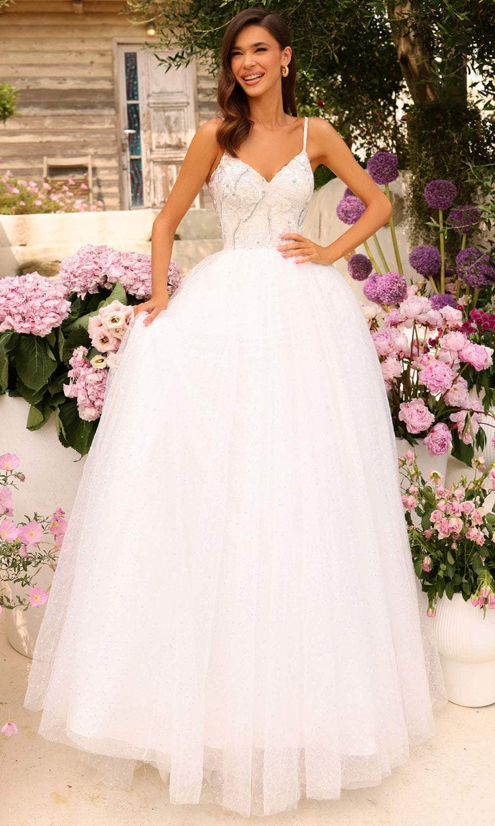 Image of Amarra 94020 - Beaded Fitted Sleeveless Ballgown