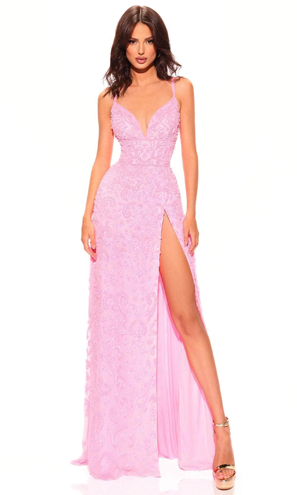 Image of Amarra 94024 - V-Neck A-Line Prom Dress
