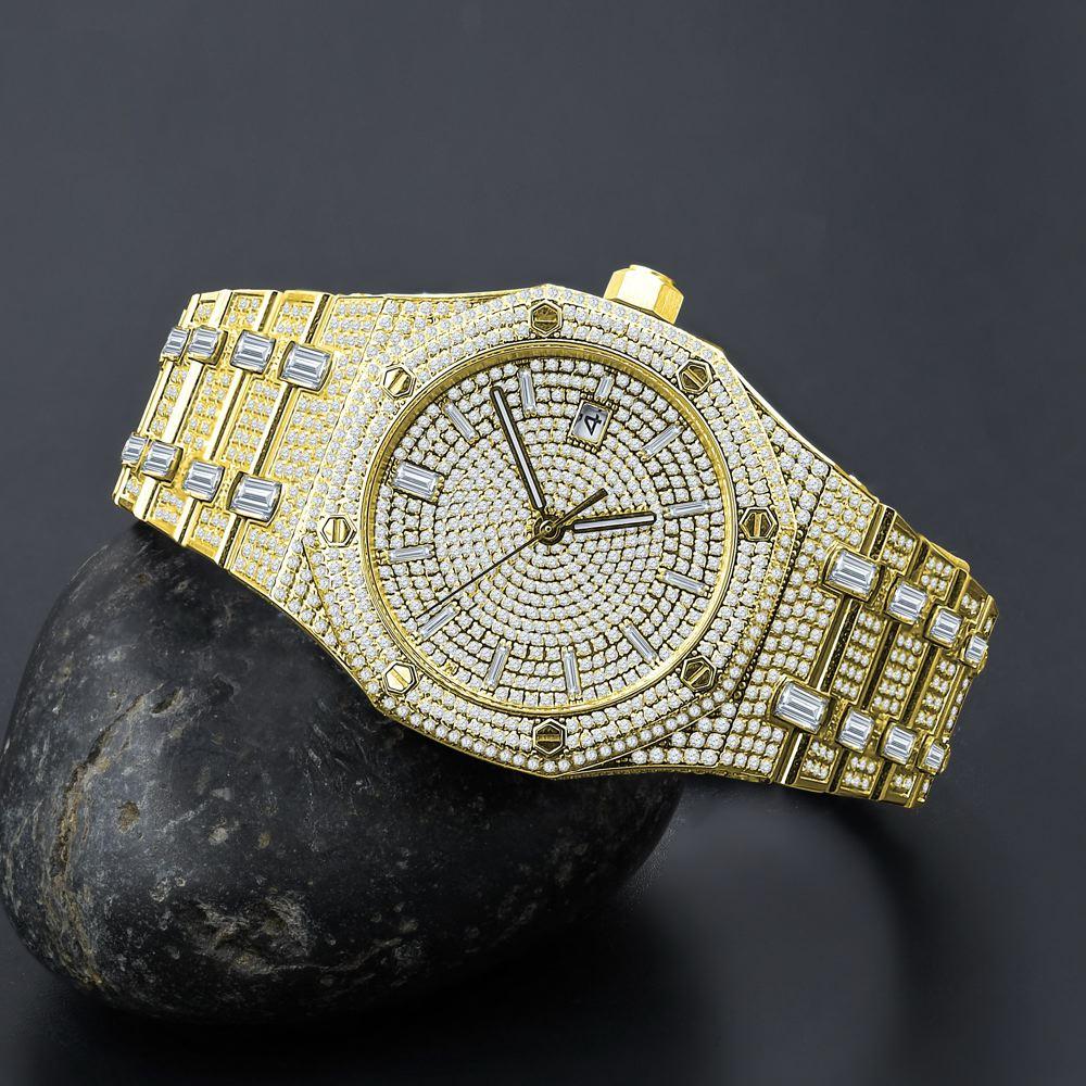 Image of Amazing CZ Full Bustdown Iced Out Watch ID 39264194265281