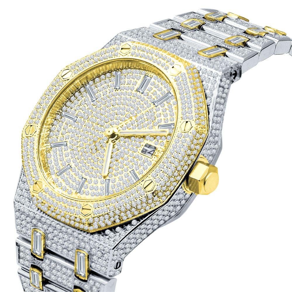 Image of Amazing CZ Full Bustdown Iced Out Watch ID 39264194363585