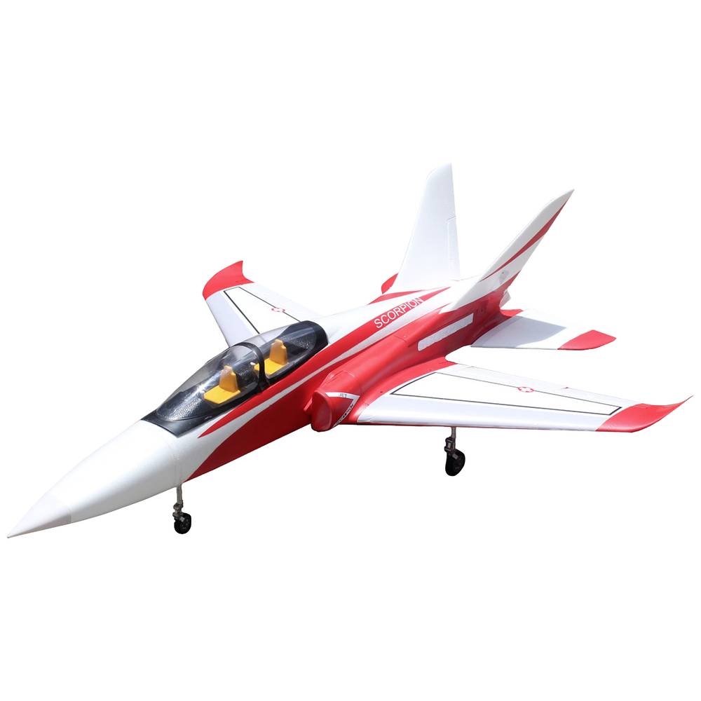 Image of Amewi AMXFlight Super Scorpion White Red RC model jet fighters PNP 1260 mm