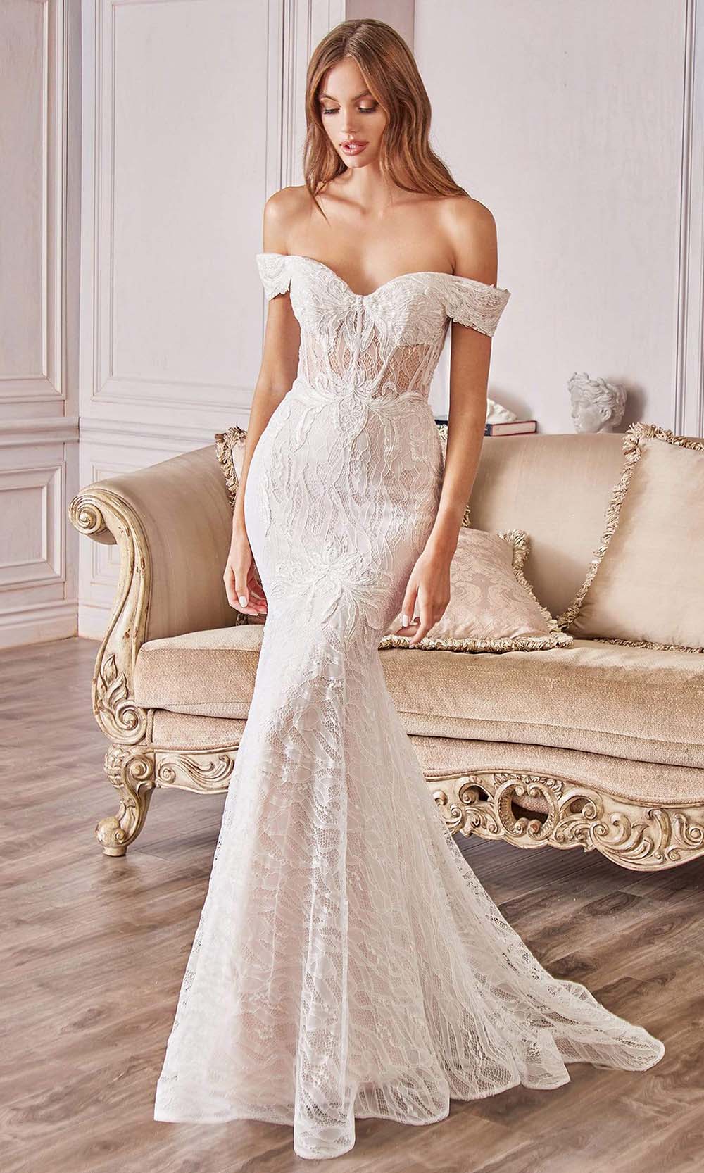 Image of Andrea and Leo - A0666W Lace Corset Off Shoulder Bridal Dress