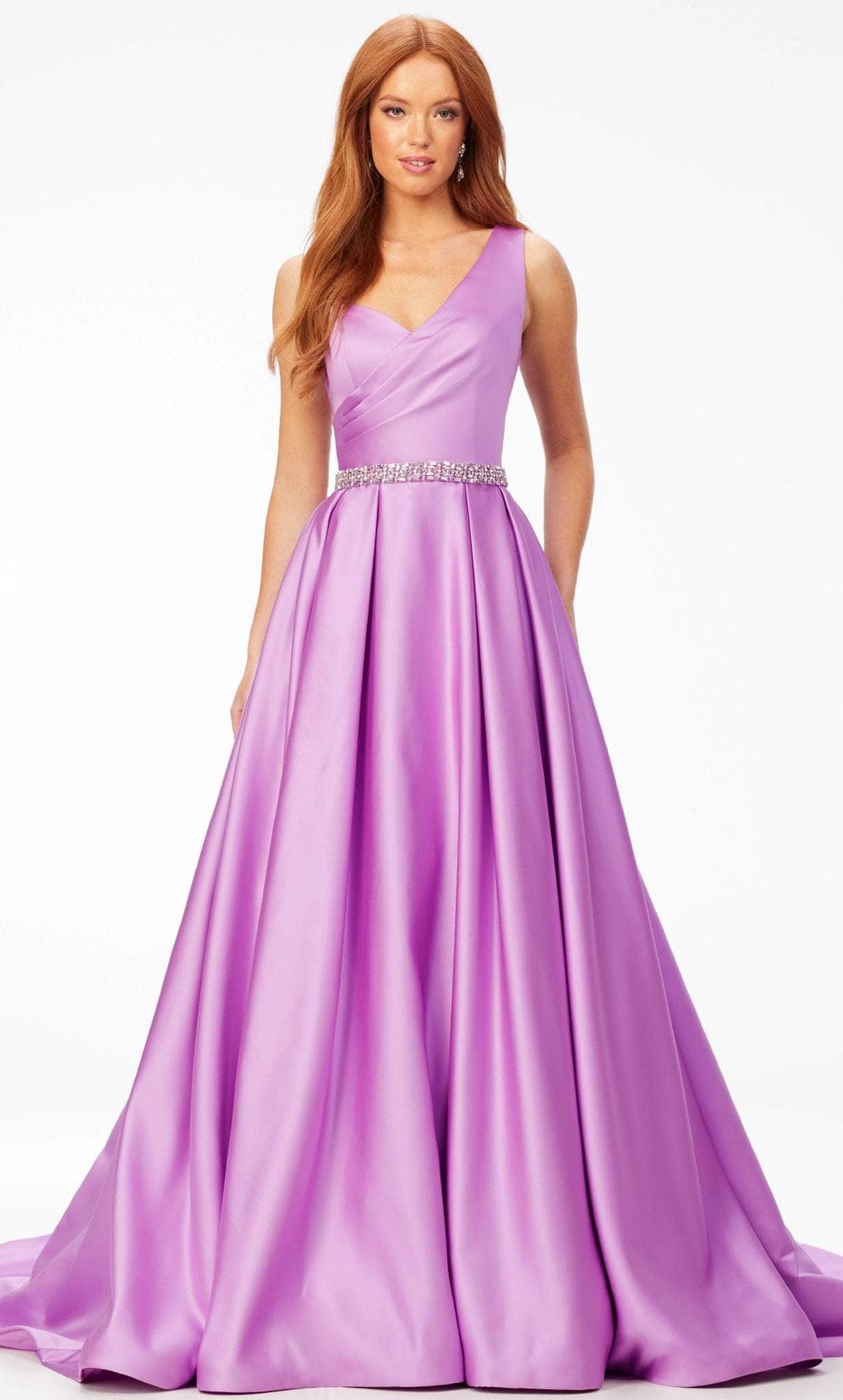 Image of Ashley Lauren 11075 - Satin Pleated One Shoulder A-line Gown