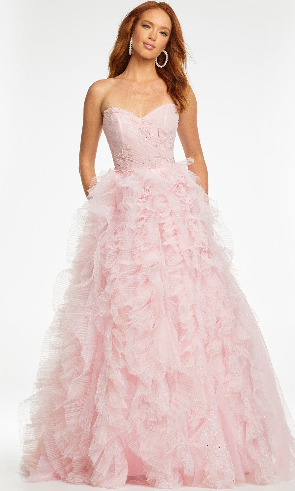 Image of Ashley Lauren - 11141 Sweetheart Ruffled Ballgown