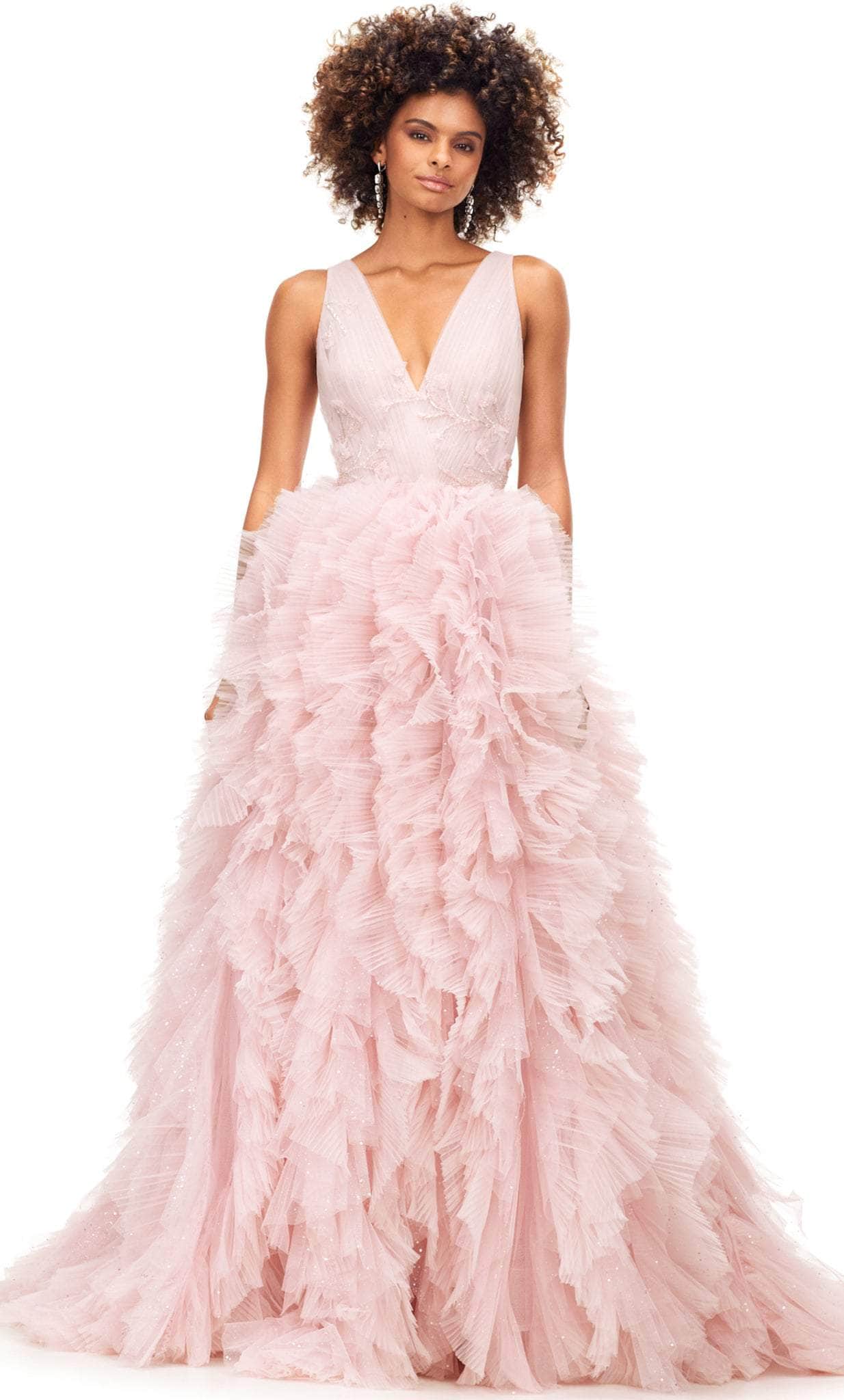 Image of Ashley Lauren 11233 - A-line Ruffled Voluminous Tulle Gown