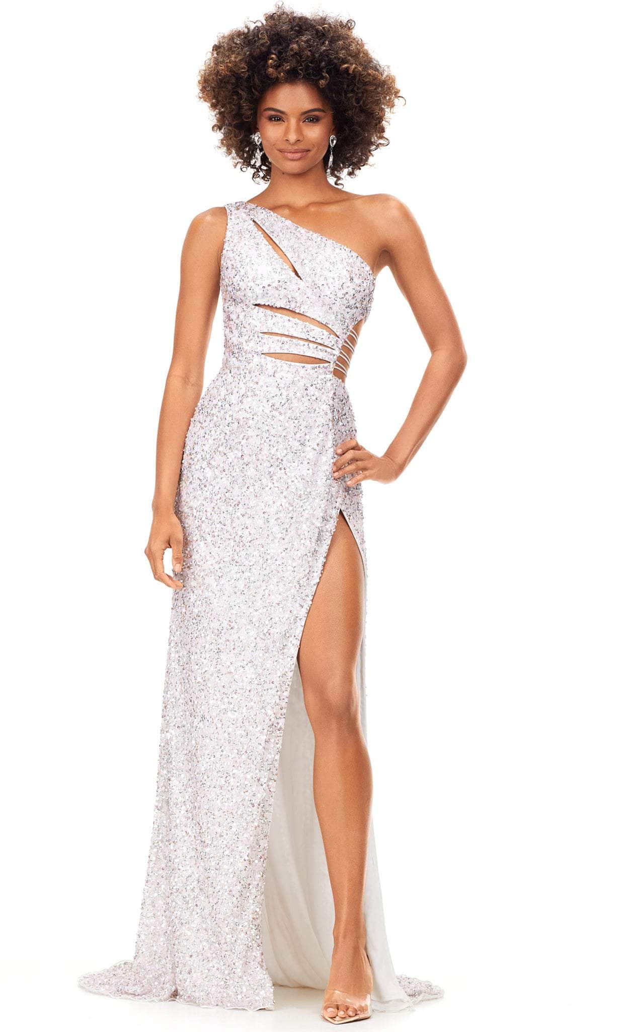 Image of Ashley Lauren 11288 - Sequined Cutout Evening Gown