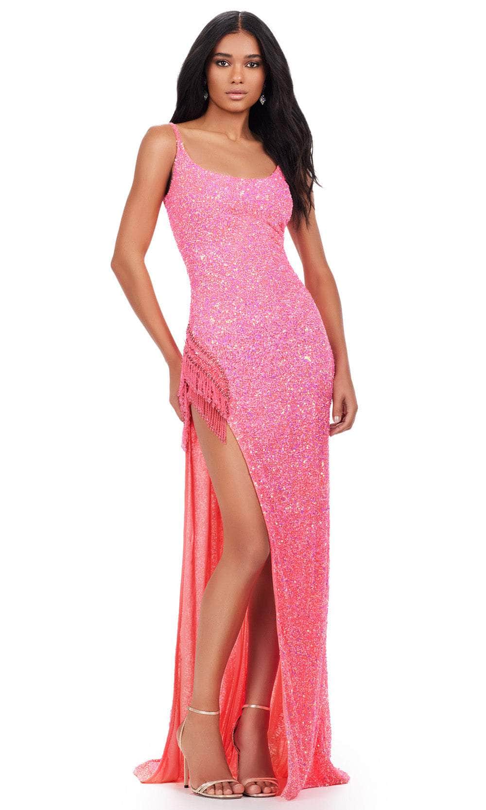 Image of Ashley Lauren 11357 - Scoop Fully Sequin Prom Gown