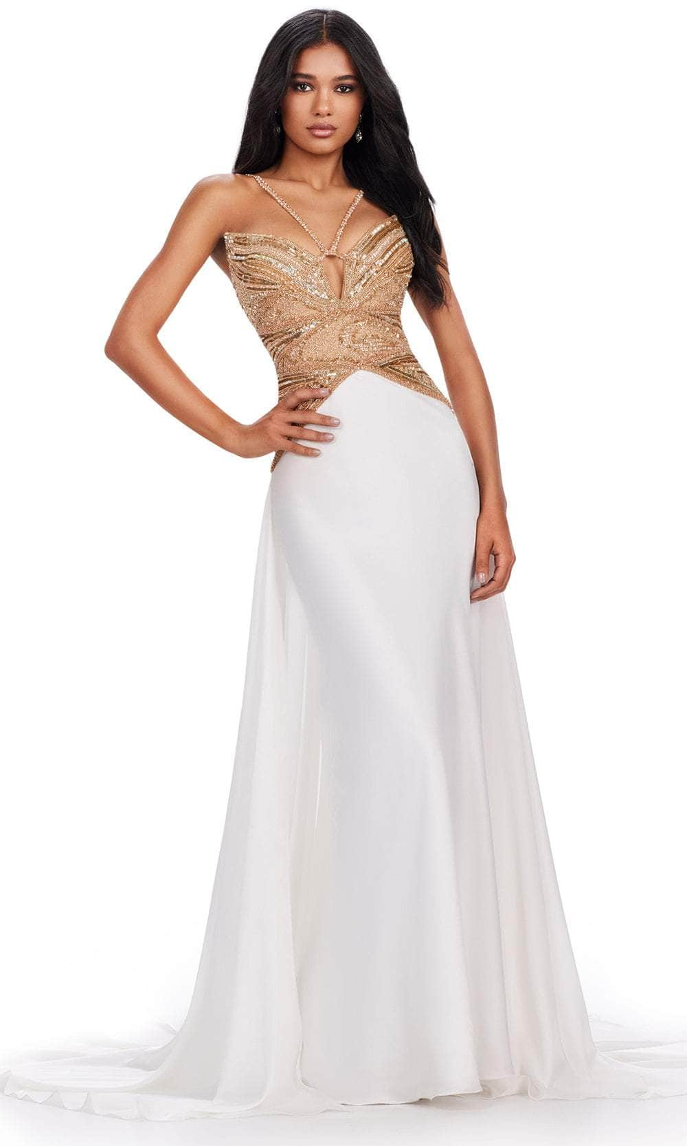 Image of Ashley Lauren 11455 - Sequin Embellished Halter Prom Gown