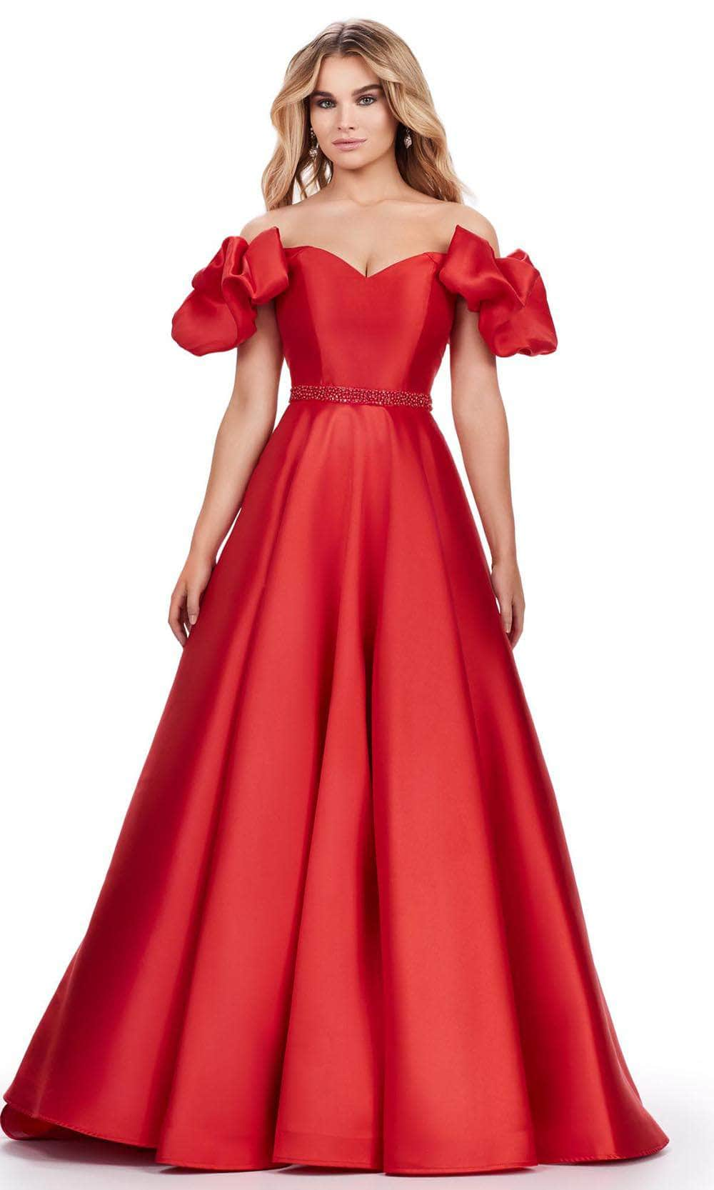 Image of Ashley Lauren 11542 - Puff Off Shoulder Prom Dress