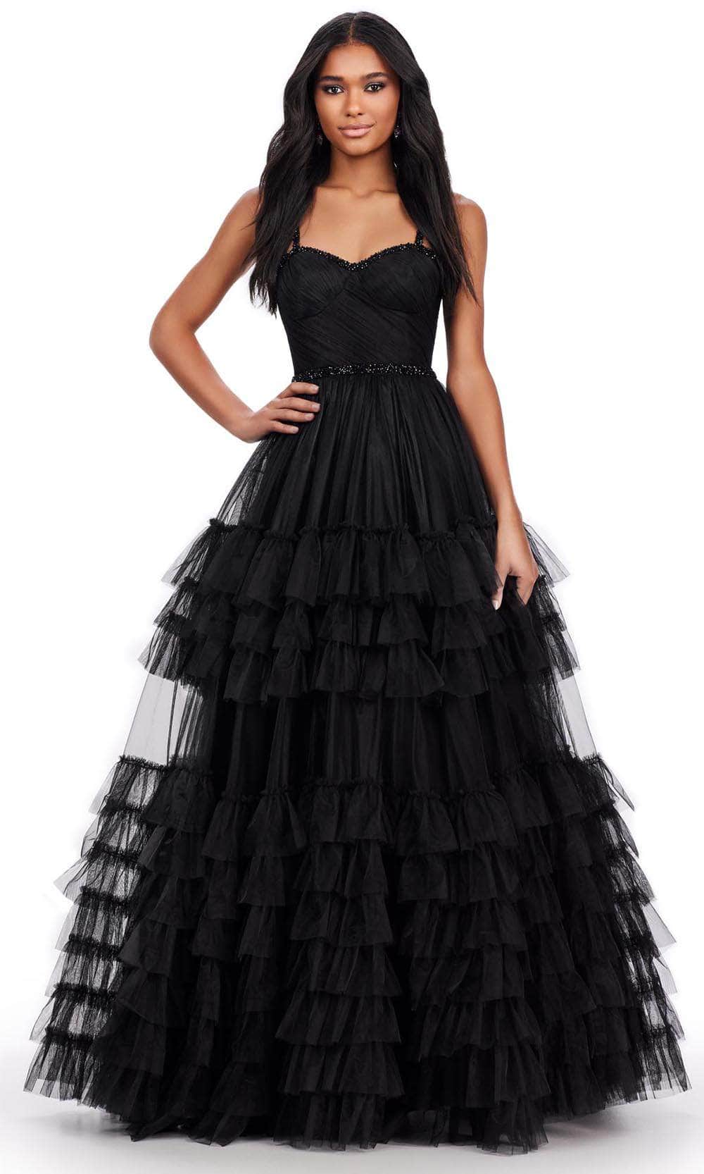 Image of Ashley Lauren 11603 - Ruffled A-Line Prom Dress