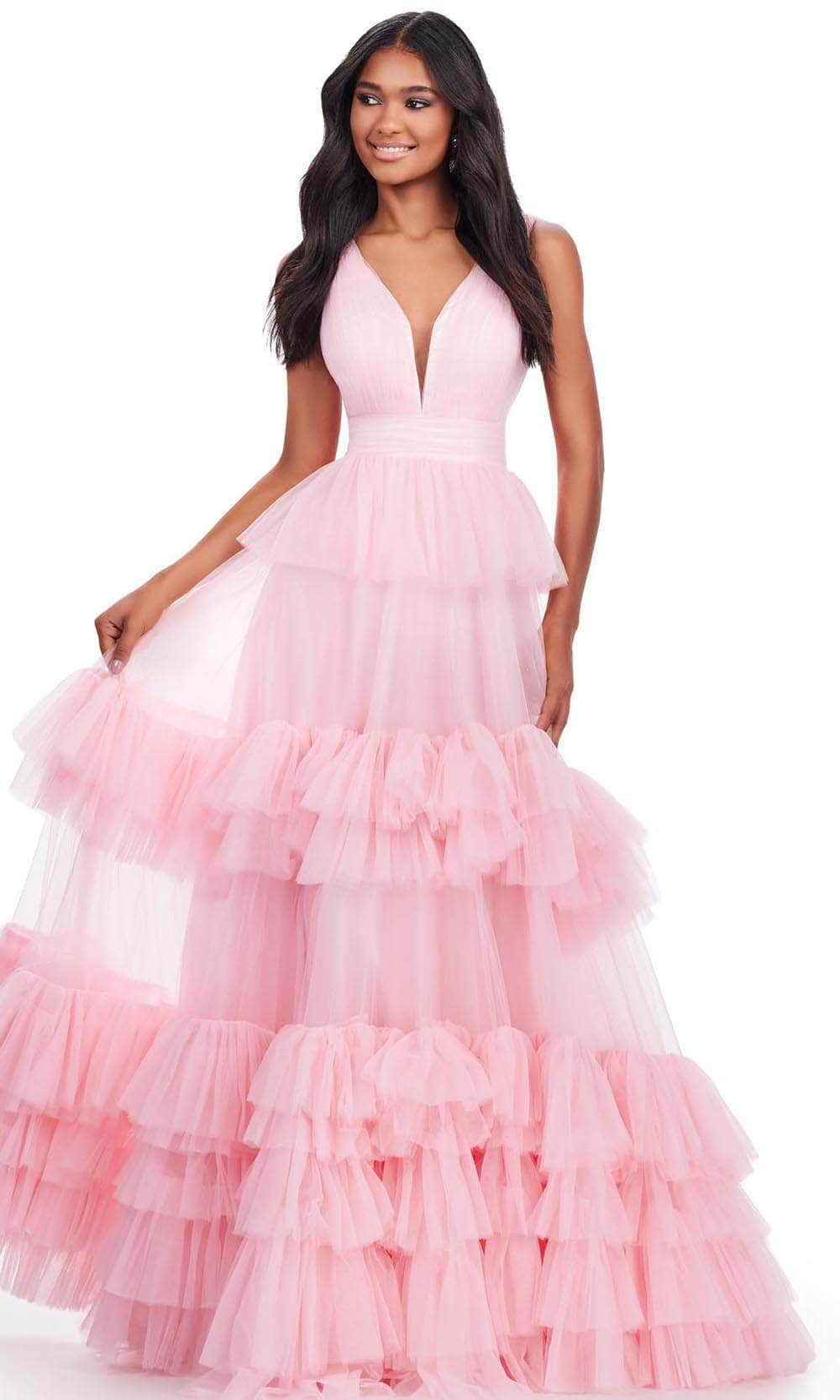 Image of Ashley Lauren 11620 - Tiered Tulle Prom Dress