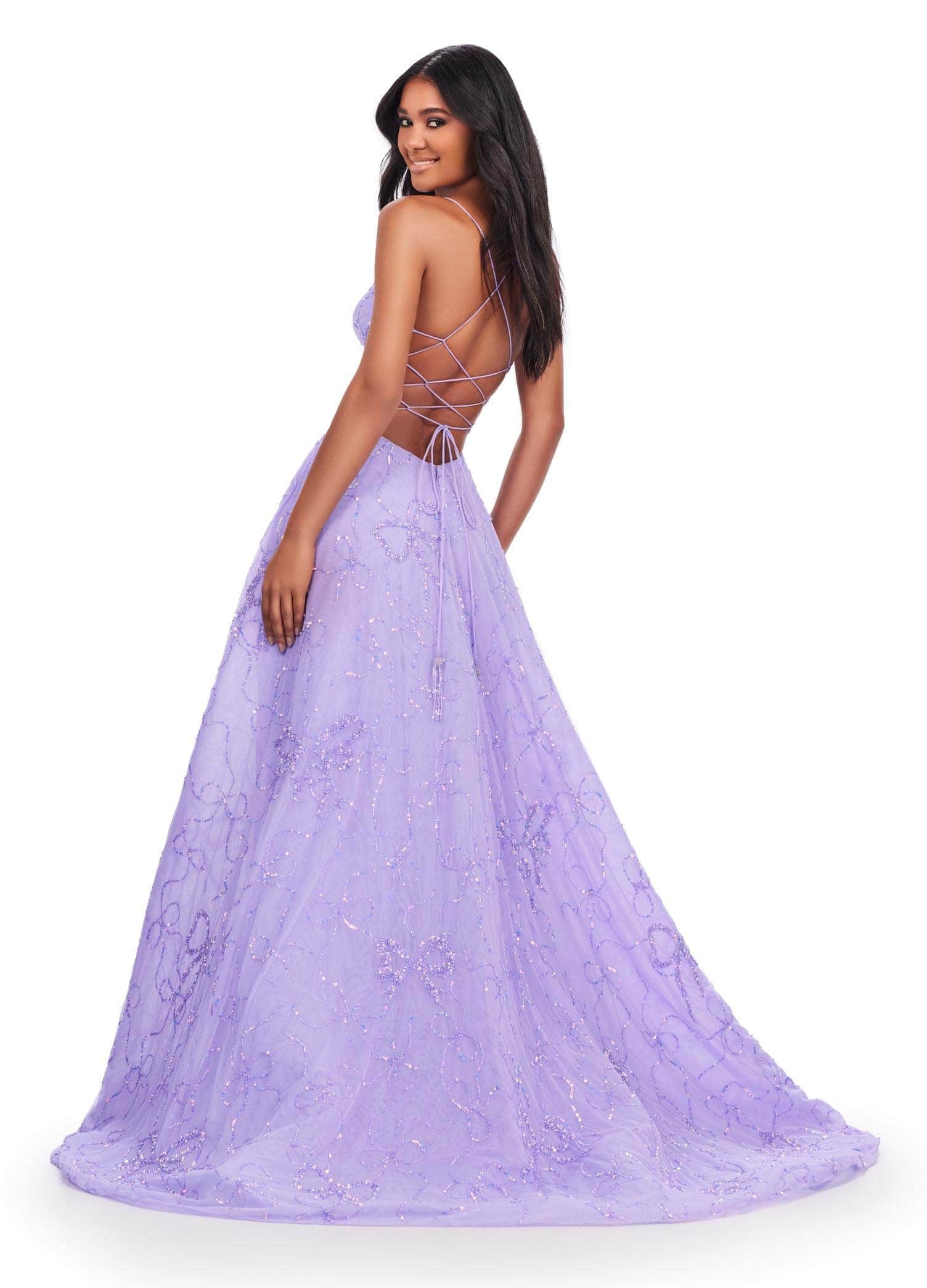 Image of Ashley Lauren 11658 - Spaghetti Strap A-Line Evening Gown