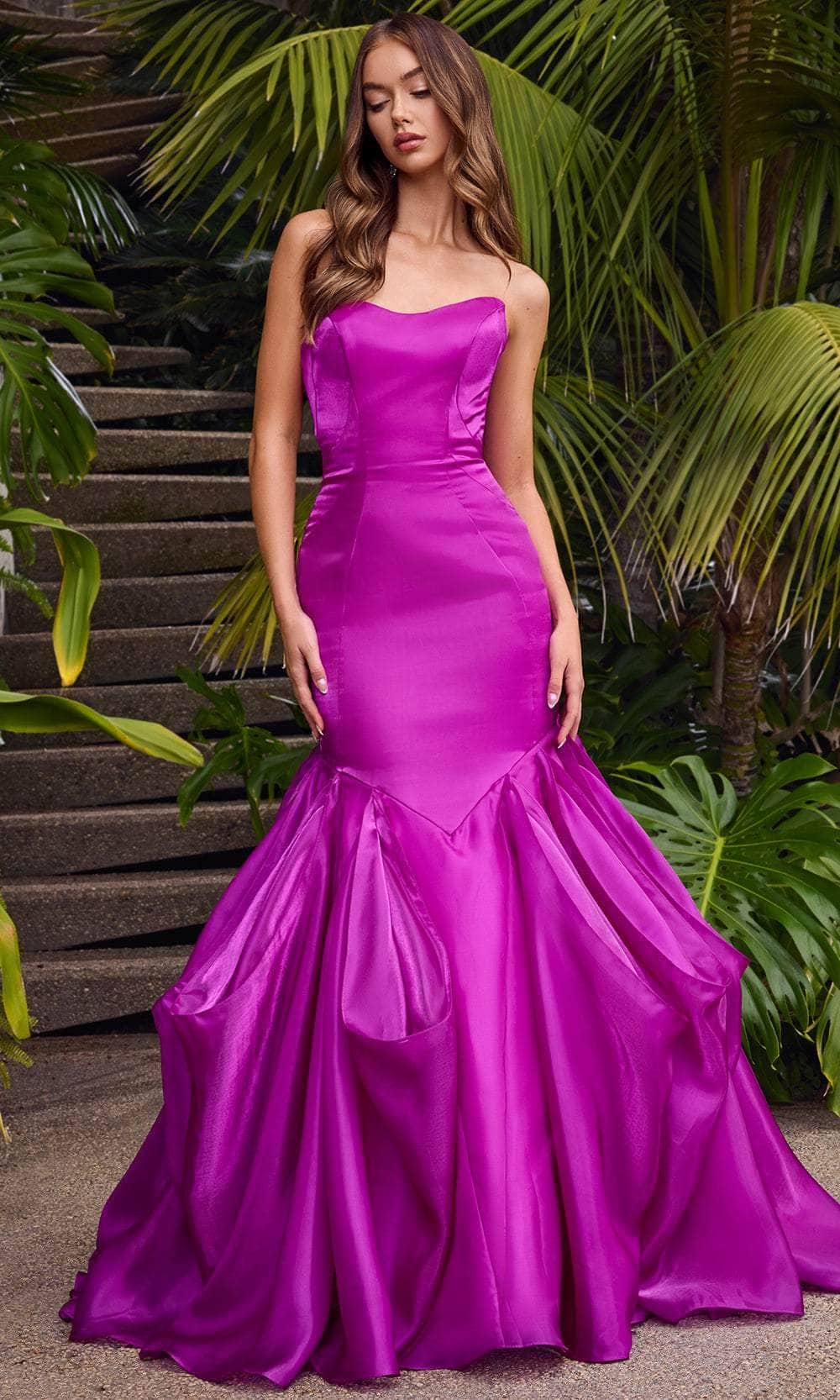 Image of Ashley Lauren 11733 - Strapless Organza Ruffle Prom Gown