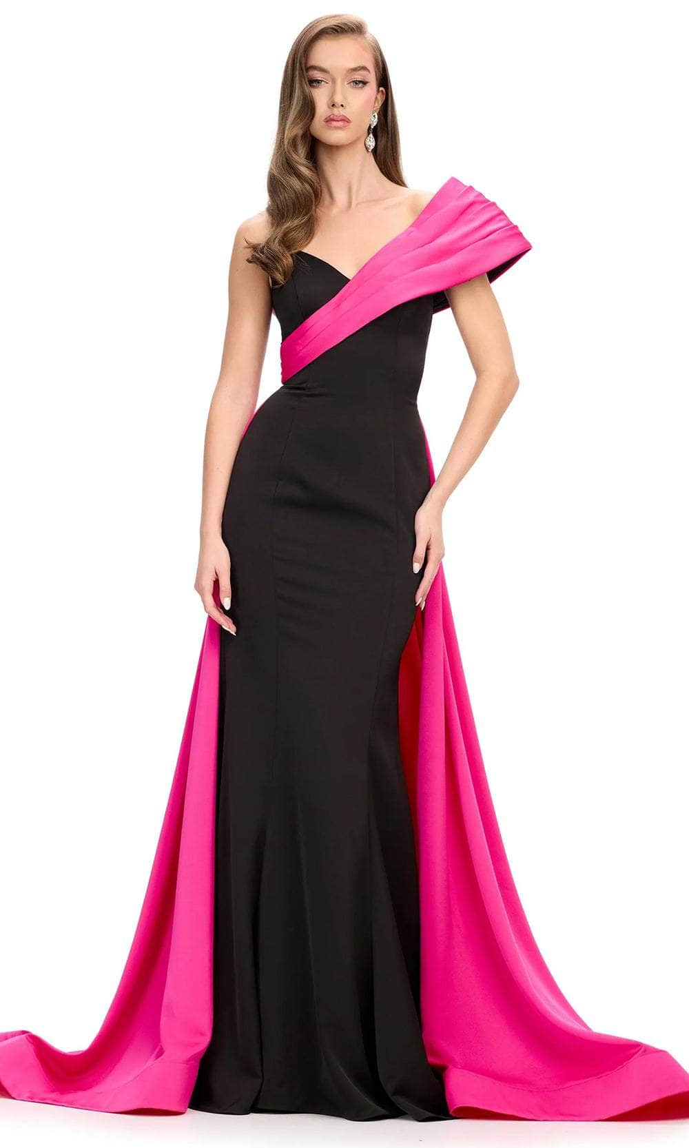 Image of Ashley Lauren 11735 - One-Shoulder A-Line Evening Gown